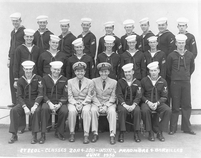 Imperial Beach (IB) CTO Classes 20A and 20B-56(O) June 1956 - Instructors CTC Pradmore and CTC Bareilles